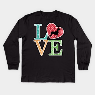 Love great dane best great dane Kids Long Sleeve T-Shirt